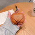 Leather Snap-on Bluetooth Witeless Earphone Case For Airpods 1 2 pro 3 Button DIY Name Letter Customize Protective Soft Cover KEEMEEUYZO. 