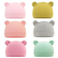 Autumn Winter Baby Hat Comfortable Solid Color Hats Cute Ear Shape Cotton Cap Newborn 0 -1 Infant Bonnet Items. 