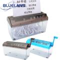 Office Paper Shredder Portable Manual Paper Shredder 3mm Strip Cut Home Office Stationery Tool with Transparent Window A4 Paper Hand Shredder for Documents Convenient Efficient. 