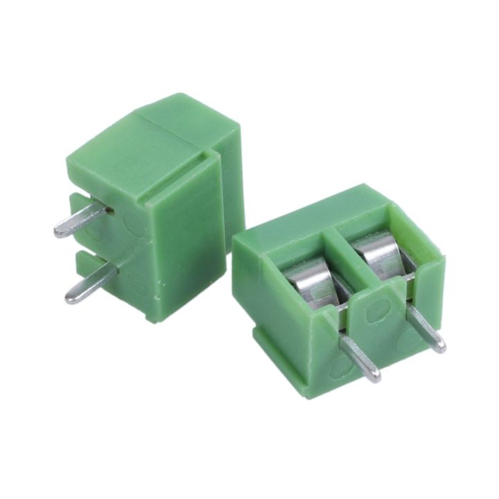 100%20Pieces%202%20Pin%205%20mm%20Pinch%20PCB%20Mount%20Screw%20Terminal%20Block%20Connector%20300V%2010A%20(Green)%20-%20Image%204