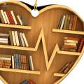 Heart Shaped Bookshelf Christmas Tree Pendant Reading Christmas Ornaments 2023 for Book Lovers.