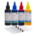 Buy 1 Get 1 FREE ! Printer Dye ink Refill for Epson inkjet printers with refillable cartridge bulk ink 100ml 8 bottles. 
