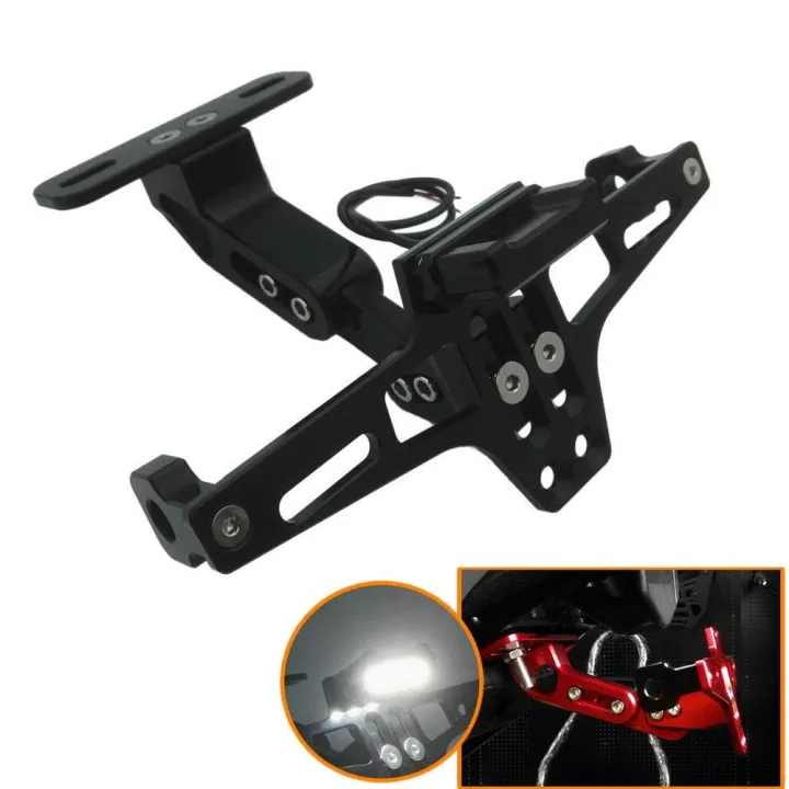 CNC%20Frame%20Motorcycle%20License%20Number%20Plate%20Holder%20Bracket%20With%20Led%20Adjustable%20Multicolor%20-%20Image%205