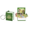 【Clearance Markdowns】 Mini 3D Book Folding Book Keychain Handheld Game Space Mini Keyring Dinosaur Football Match Stress Relieve Children. 