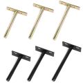 T Shape Metal Shelf Brackets Concealed Brackets Floating Hidden Wall Shelf Supports Screw Mounting Plate High Quality.