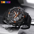 Skmei Big Dial Sport Men Watch 2 Time LED Digital Wristwatches For Mens Waterproof Chrono Count Down Male Hour montre homme 1228.