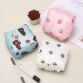 Cute Cartoon Tampon Storage Bag Girls Menstrual Waterproof Portable Makeup Storage Bag Sanitary Napkins Storage Large Capacity Napkin Bag. 