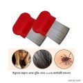 Professional Stainless Steel big Nit Free Louse Nit Comb Terminator Lice Brush(mix color 1pcs).