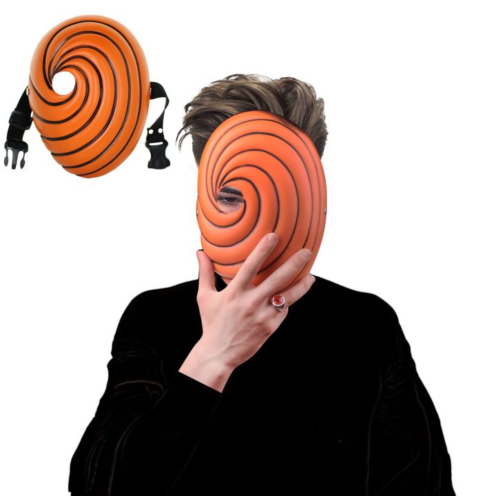 Anime Naruto Uchiha Obito Akatsuki Ninja Madara Uchiha Masquerade Cosplay Cartoons Full Face Resin Party Mask Cosplay Props