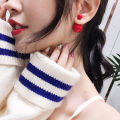 Korean Style New S925 Silver Needle Graceful Personality Large and Small Pearls Front and Rear Stud Earrings Pearl Short Earrings Female Earrings. 