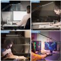 Modern Energy Saving LED Desk Lamp With Clamp Eye-Care Dimmable Light With USB Charging Port,3 Color Modes with 10 Brightnes.