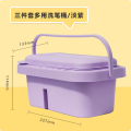 3 in 1 Artist Paint Brush Washer Cleaner,Paint Brush Washer Pot,Paint Brush Washer Basin,Portable Art Pen Wash Barrel Tub with Lid Palette,for Oil Acrylic Watercolor Painting (Multicolor).