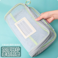A4 double-layer nylon mesh  bag transparent student test paper bag file bag book homework storage bag. 