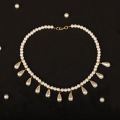 Ancient style, national style, palace vintage pearl necklace, soft Yingluo cheongsam necklace, ancient style, single-layer Tang system, reminiscent of the past.