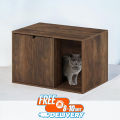 Furinno Peli Litter Box Enclosure, Hidden Cat Litter Box with Divider, 16x24. 
