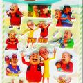 Motu Patlu cartoon Sticker for Children 5 Pkt. 