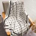 Xiaohongshu new beach towel sun protection thin cotton and linen summer printed scarf large shawl student warm scarf for men. 