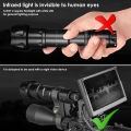 UniqueFire 2002D Vcsel LED IR 940NM 850NM Flashlight Zoom Hunting Fishing Night Vision Torch Rejected USB-C 18650 Battery.
