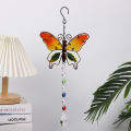 Hummingbird Aeolian Bells Crystal Pendant Rainbow Sun Catcher Lighting Garden Courtyard Decoration Chandelier Crystal Accessories. 