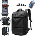 Airback Vacuum Compression Backpack with Vacuum Pump Expandable Travel Backpack for Men Women Airline Approved Business Bag 60L. 