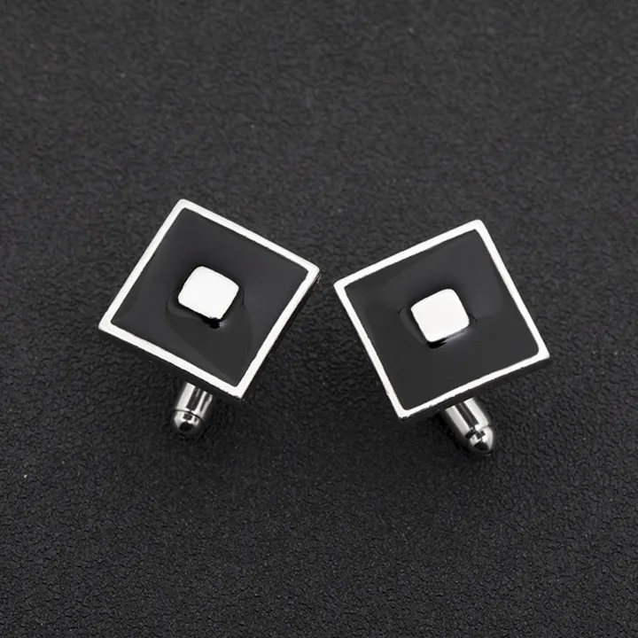 %EF%BC%88New%EF%BC%89Men%20Cufflink%20Exquiite%20quare%20Black%20Enamel%20Paint%20Cufflink%20Modern%20-%20Image%204