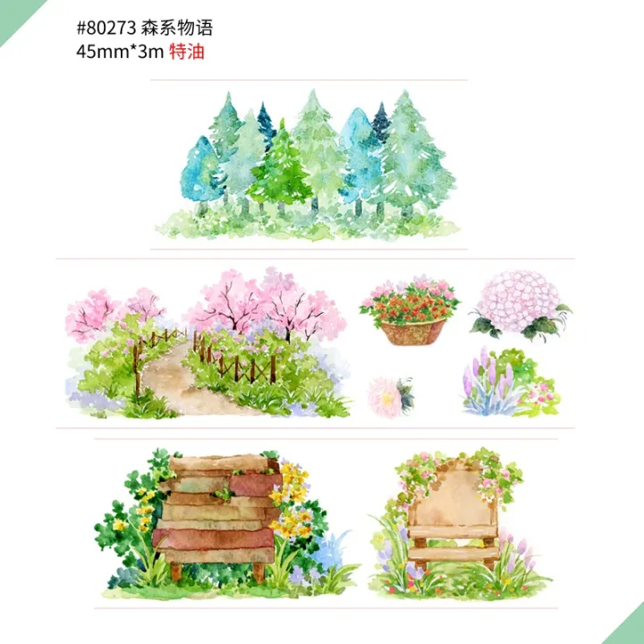 Landscaping%20Washi%20Tapes%20Adhesive%20Masking%20Tape%20Planner%20DIY%20Craft%20Scrapbooking%20Diary%20Journal%20Stickers%20School%20Supplies%20Label%20Gifts%20-%20Image%205