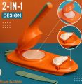 2 in 1 Plastic Manual Dumpling Momo Maker Molds Dough Dumpling Press Tool Chinese Jiaozi Mold Cooking Wrapper Dumpling Maker Baking Tools.