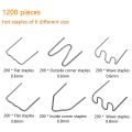 1200 Pcs Plastic Welder Staples Hot Staples Plastic Repair Kit Corner & Flat for Repair Car Bumpers Hot Stapler Staples. 