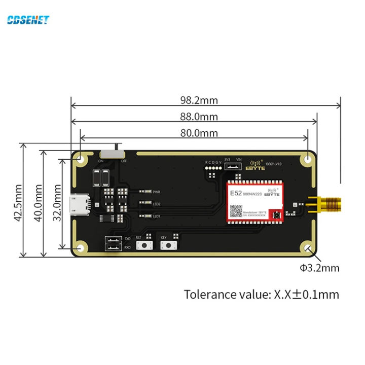 E52-900NW22S-TB/Billionaire%20LoRa%20Module%20-%20Image%203