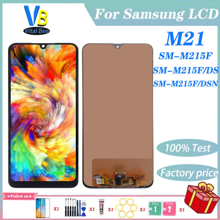 LCD For Samsung Galaxy M21 LCD Display Touch Screen Digitizer Assembly M215 Replacement No Dead Pixel