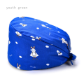 【ALLGOOD】Operating Room Cap Cotton Operating Room Hat Printing Nurse Hat Plus Buckle Cap. 