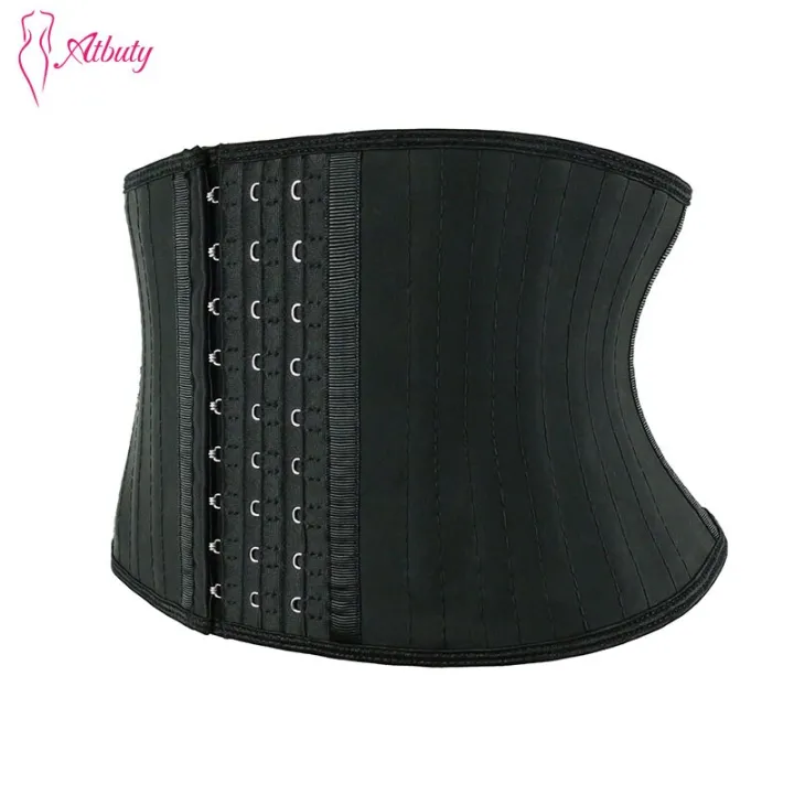 Atbuty%20Latex%20Waist%20Trainer%20Short%20Torso%207%20Inches%20UnderCorset%2025%20Steel%20Bone%20Smooth%20Cincher%20Body%20Shaper%20Tummy%20Control%20NBW1943B%20-%20Image%204