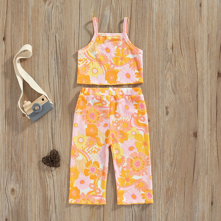 Kids%20Girl%20Tanks%20Tops%20+%20Pants,%20Floral%20Print%20Elastic%20Waist%20Drawstring%20Pocket%20Decoration%20Summer%20Clothing%20-%20Image%204