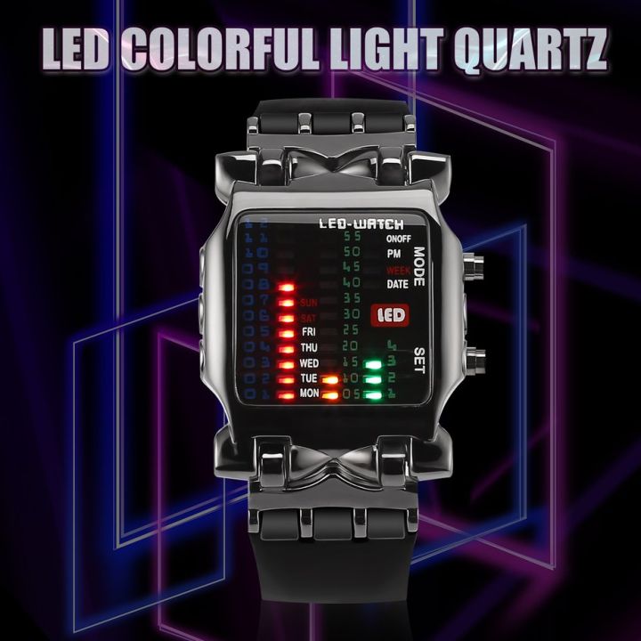 New%20Unisex%20Square%20Style%20Cool%20Colorful%20LED%20Digital%20Watch%20Binary%20Wrist%20Black%20-%20Image%204