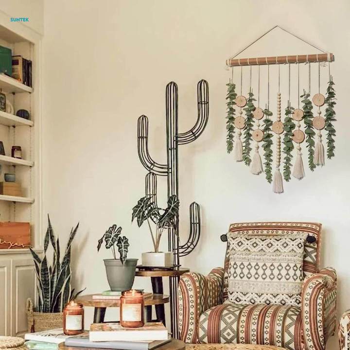 Artificial Eucalyptus Wall Hanging Decor Boho Wall Decor for Hallway Bedroom