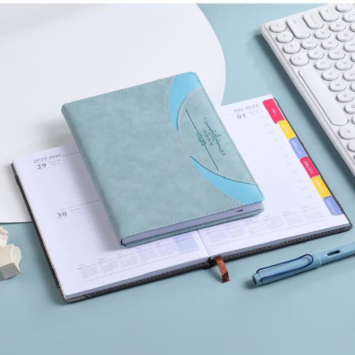 A4 size notebook Spanish notebook Practical and efficient Full year daily planner Paperback notepad Full English Calendar