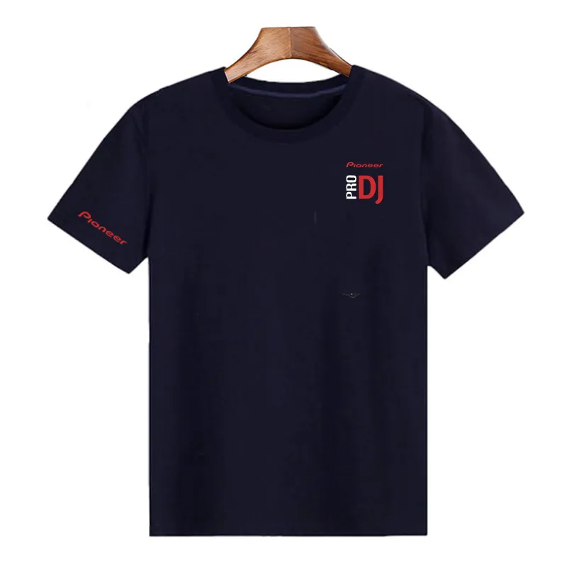Unisex pro pioneer DJ logo cotton men's short sleeve T-shirt