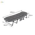Folding Bed Comfortable Patio Chair Easy Carrying recliner Backrest Bed Office Lounger for Travel. 