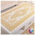  Pvc Golden Color Table Cloth Tea Cup Mat Table Cover-42'' x 22'' inch. 