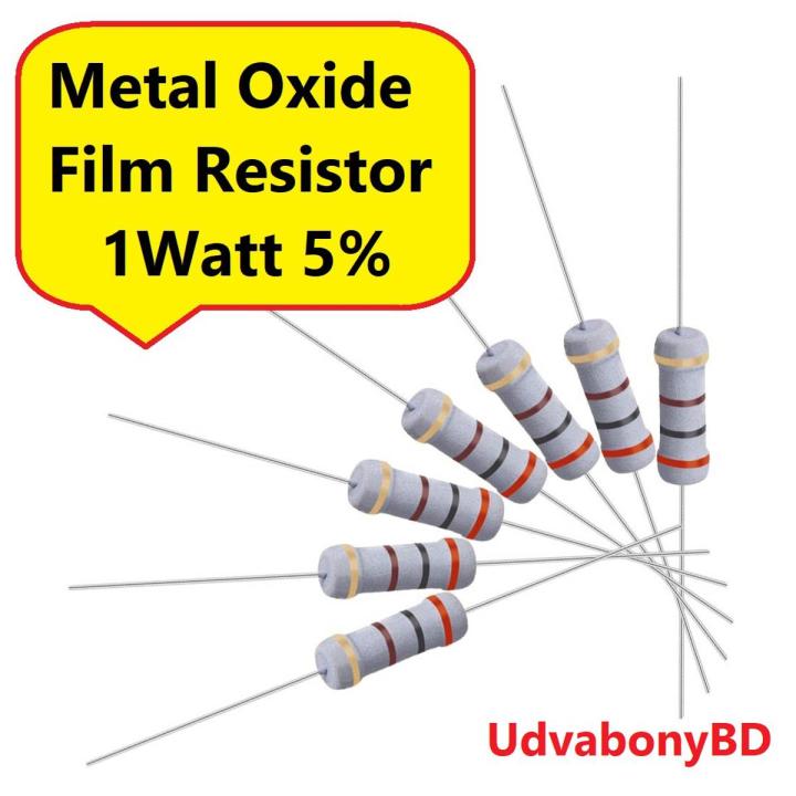 25Pcs- Resistor 1M Ohm 1W 5% Metal Oxide Film Resistor High Quality
