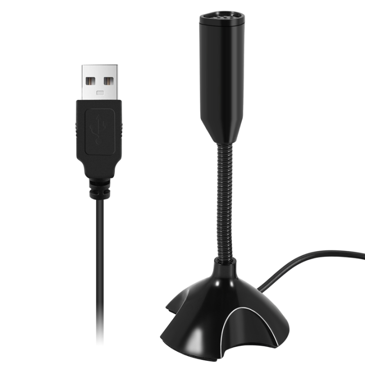 Spreeshop USB Microphone Web Flexible Noise Canceling Mic For PC Computer Laptop Stand