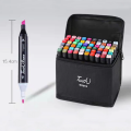 Plastics Double Head Marker Set Non-Toxic 15.4cm In Length Wholesale Double Head Oil-Based Watercolor Markers Students Cartoon.