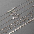 6pcs/sets Bohemian Beaded Bracelets for Women Pretty Flowers Leaf Hollow Out Geometry Adjuatble Tassel Jewelry 9143.