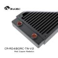 Bykski 30mm Ince Radyatör 120/240/360/480, Kırmızı Bakır 14 FPI Desteği 120mm Fan Bilgisayar Su Soğutma Sıvısı Soğutucu Sıralı. 