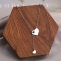 Stainless Steel Necklaces Sweet Heart Pendants Chains Charms Choker Fashion Necklace For Women Jewelry Wedding Party Girls Gifts.