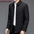Quality Solid Jacket for Men Business Social Blazer Turn-down Collar Middle Aged Men's Office Dress Coat Loose Casual Outerwear.
