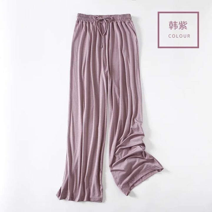 Multiple%20Colour%20Winter%20Women's%20Home%20Pants%20Lounge%20wear%20Homewear%20Pajama%20Pant%20Spring%20Autumn%20Modal%20Loose%20Pyjama%20Trousers%20-%20Image%204