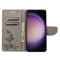 (COD)For Samsung Galaxy S23 5G Butterfly Embossed Horizontal Flip Leather Phone Case.