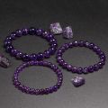 Natural Amethyst Bracelet Women Couple Natural Stone Bracelet Purple Quartz Bracelets 6 8 10mm Bead Bangles Jewelry Gifts. 