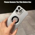 HOCE Metallic Frameless Logo Hole Magnetic Phone Cases For iPhone 12 13 14 15 16 Pro Max 14 15 Plus MagSafe Case With Lens Film Protector Luxury Ultra Thin Hard Back Cover. 